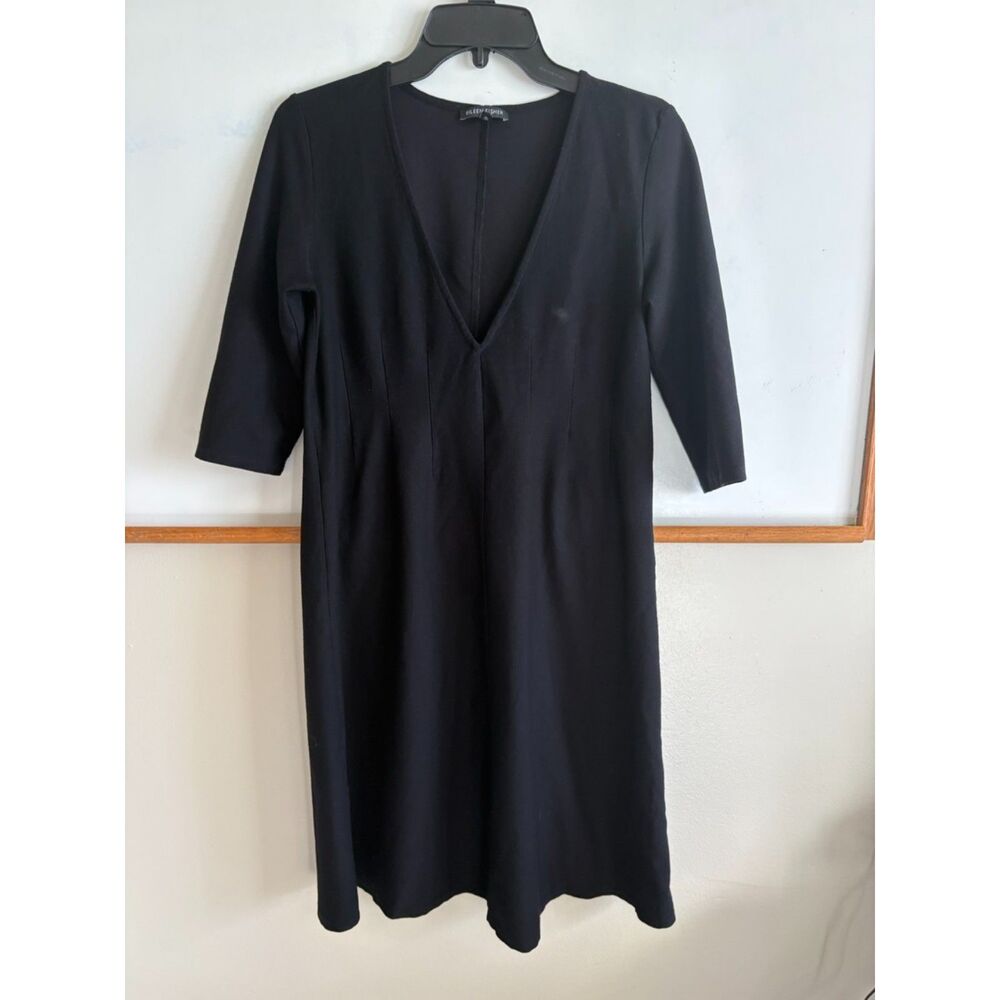 Eileen Fisher Black V-Neck Dress (S)